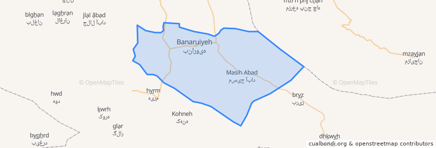 Mapa de ubicacion de دهستان بنارویه.