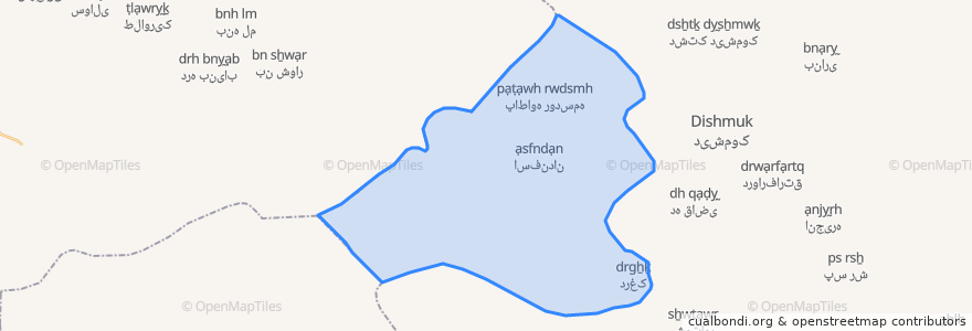 Mapa de ubicacion de دهستان بهمئی سرحدی غربی.