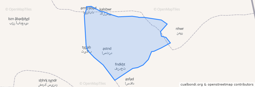 Mapa de ubicacion de دهستان بهناباد.