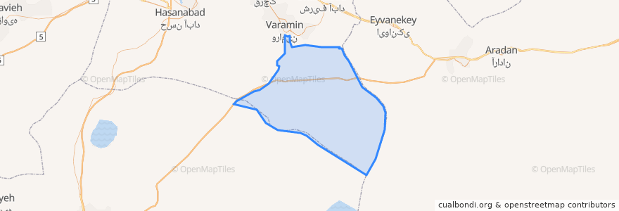 Mapa de ubicacion de دهستان بهنام عرب جنوبی.