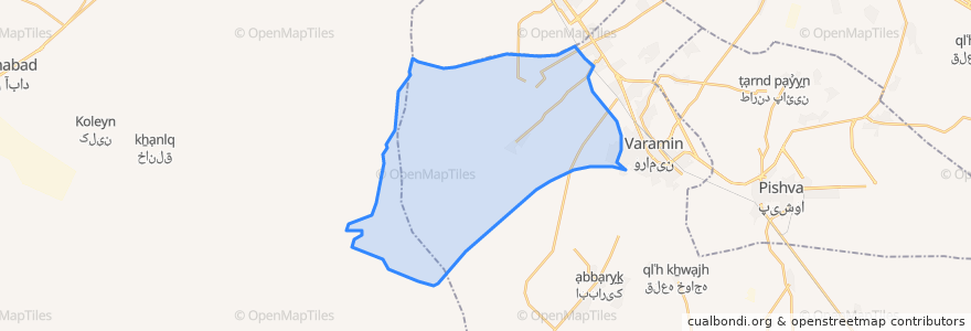 Mapa de ubicacion de دهستان بهنام وسط شمالی.