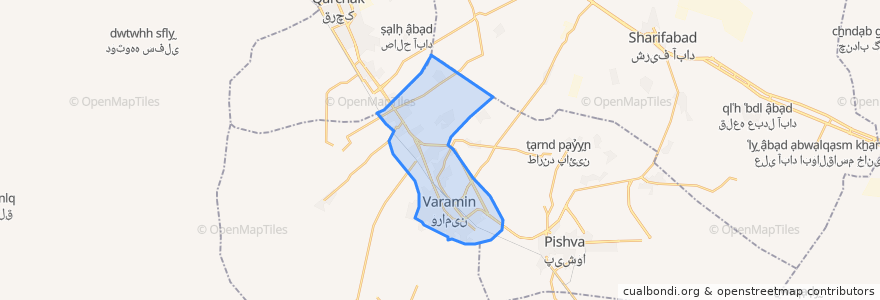 Mapa de ubicacion de دهستان بهنام پازوکی جنوبی.