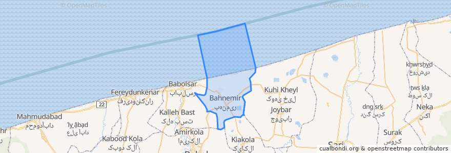 Mapa de ubicacion de دهستان بهنمیر.