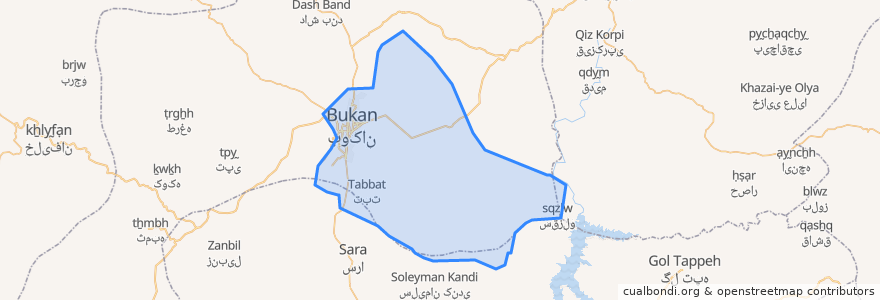 Mapa de ubicacion de دهستان بهی فیض الله بیگی.