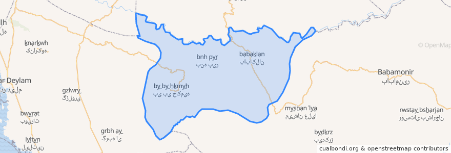 Mapa de ubicacion de دهستان بی بی حکیمه.