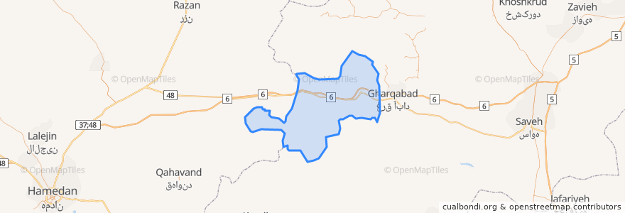Mapa de ubicacion de بیات.
