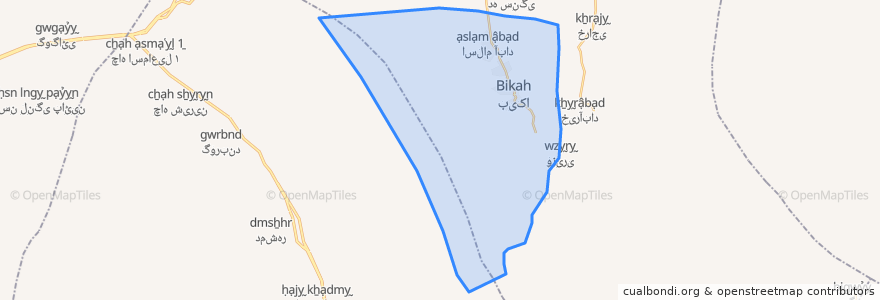 Mapa de ubicacion de دهستان بیکاه.