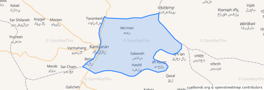 Mapa de ubicacion de دهستان بیلوار.