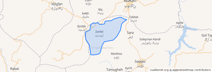 Mapa de ubicacion de دهستان ترجان.