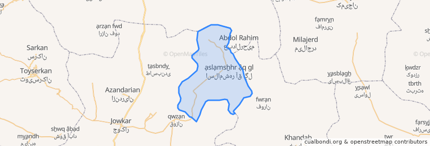 Mapa de ubicacion de دهستان ترک شرقی.