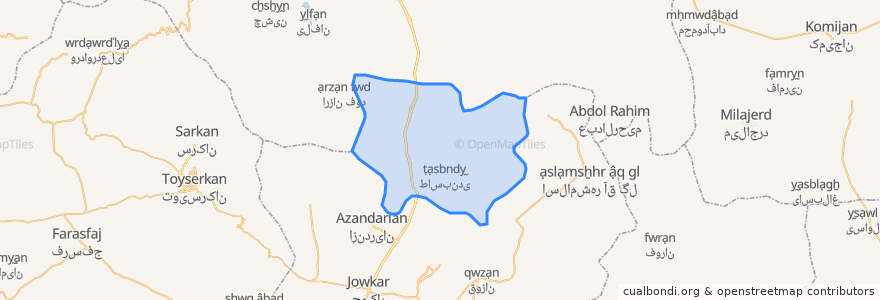Mapa de ubicacion de ترک غربی.