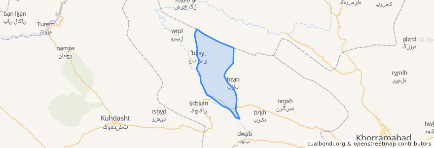 Mapa de ubicacion de دهستان تشکن.