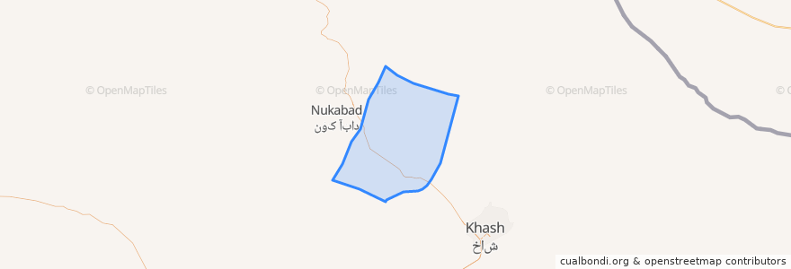 Mapa de ubicacion de دهستان تفتان جنوبی.