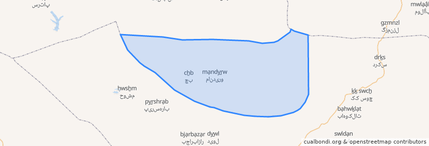 Mapa de ubicacion de دهستان تلنگ.