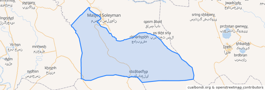 Mapa de ubicacion de دهستان تمبی گلگیر.