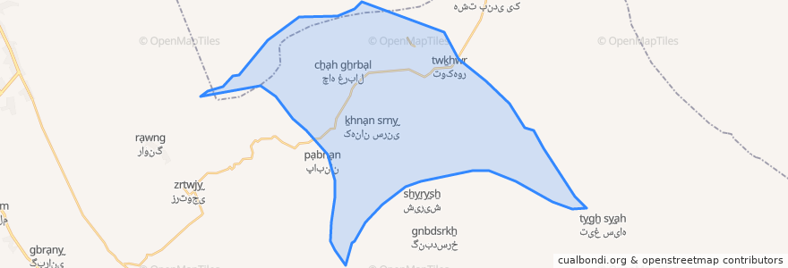 Mapa de ubicacion de دهستان توکهور.