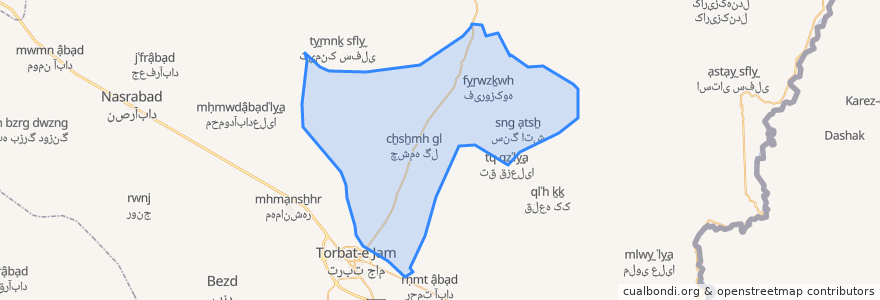 Mapa de ubicacion de دهستان جامرود.