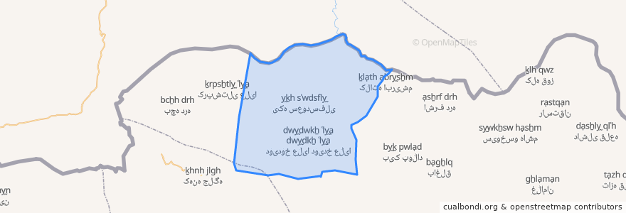 Mapa de ubicacion de دهستان جرگلان.