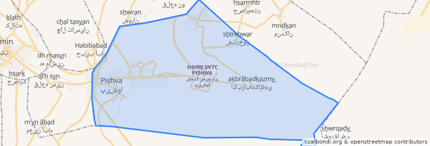 Mapa de ubicacion de دهستان جلیل آباد.