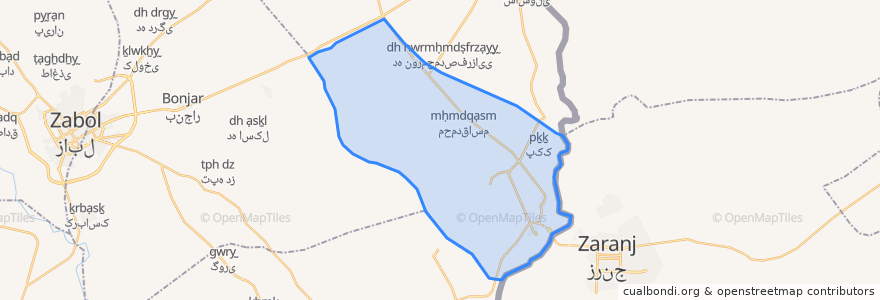 Mapa de ubicacion de دهستان جهان آباد.