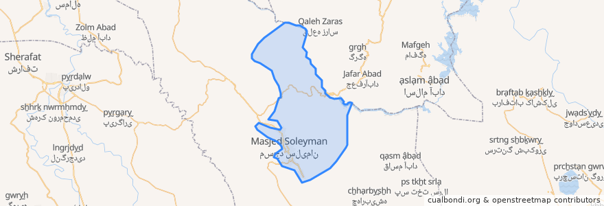 Mapa de ubicacion de دهستان جهانگیری شمالی.