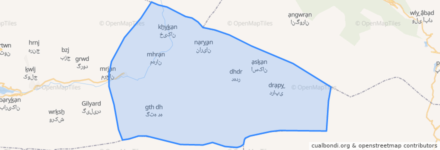 Mapa de ubicacion de دهستان جوستان.