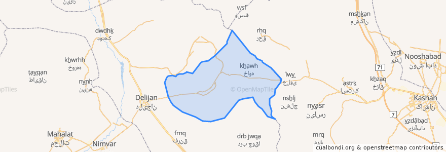 Mapa de ubicacion de دهستان جوشق.