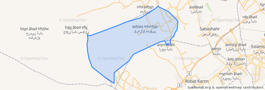 Mapa de ubicacion de دهستان جوقین.