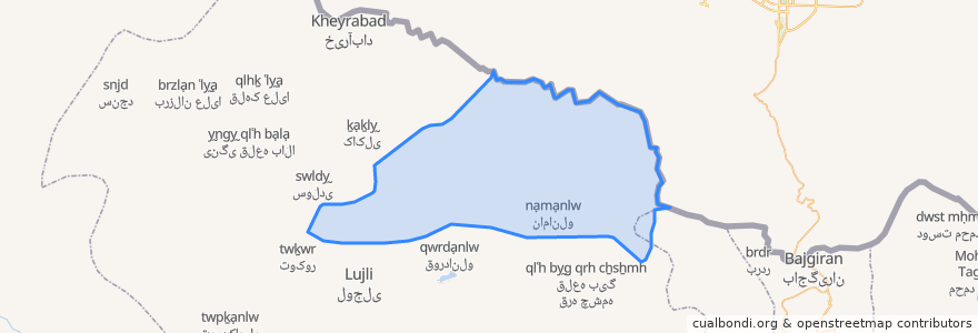 Mapa de ubicacion de دهستان جیرستان.