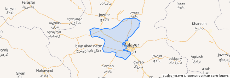 Mapa de ubicacion de دهستان حرم رود علیا.