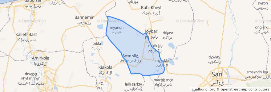 Mapa de ubicacion de دهستان حسن رضا.