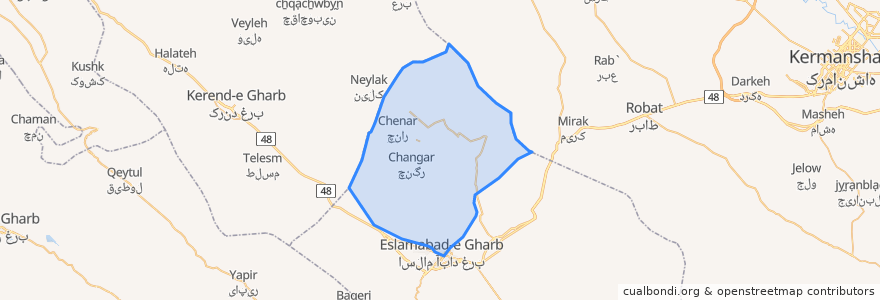 Mapa de ubicacion de دهستان حومه شمالی.