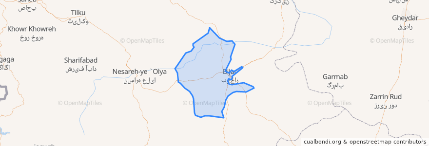 Mapa de ubicacion de دهستان حومه.