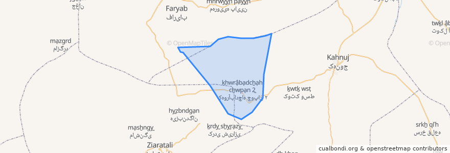 Mapa de ubicacion de دهستان حومه.