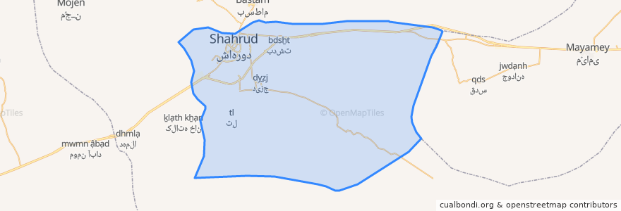 Mapa de ubicacion de دهستان حومه.