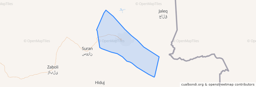 Mapa de ubicacion de دهستان حومه.