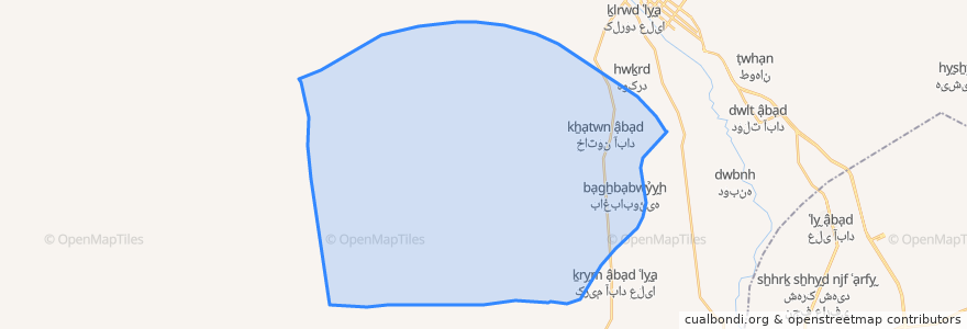 Mapa de ubicacion de دهستان خاتون آباد.