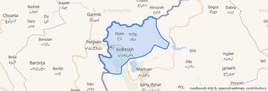 Mapa de ubicacion de دهستان خاوومیرآباد.