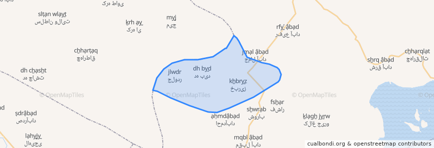 Mapa de ubicacion de دهستان خبریز.