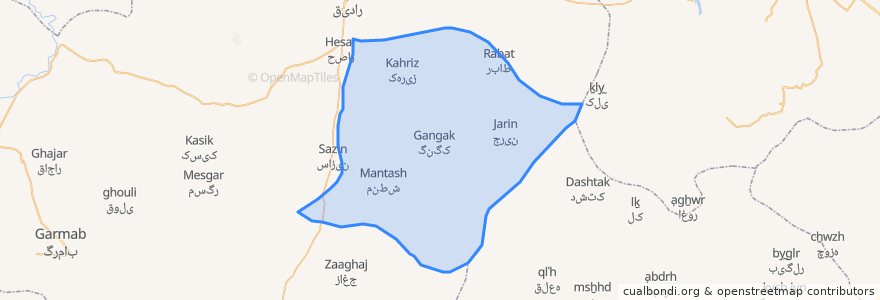 Mapa de ubicacion de Khararud RD.