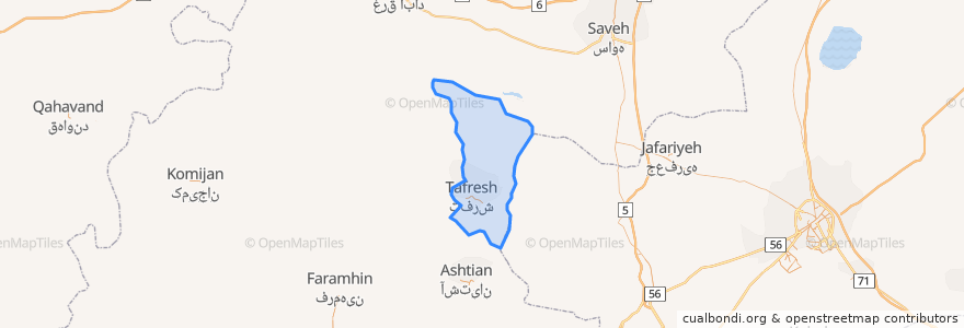 Mapa de ubicacion de دهستان خرازان.