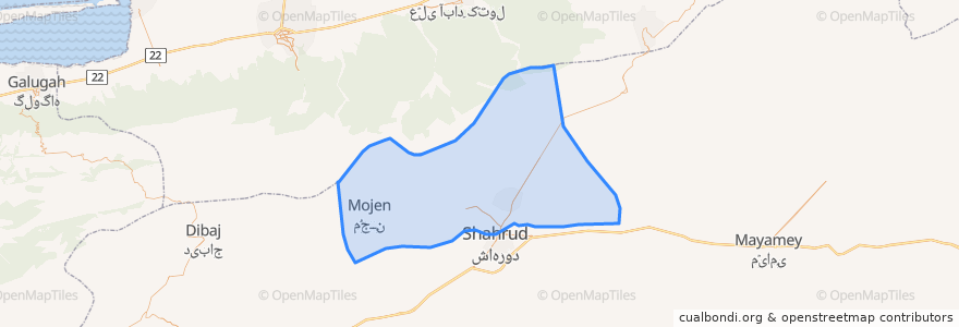 Mapa de ubicacion de دهستان خرقان.