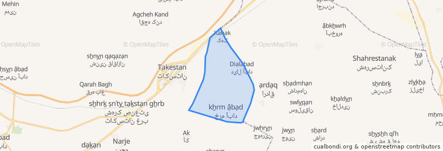 Mapa de ubicacion de دهستان خرم آباد.