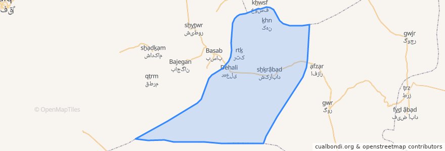 Mapa de ubicacion de دهستان خرم دشت.