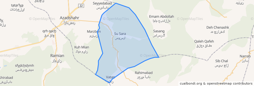 Mapa de ubicacion de دهستان خرمارودجنوبی.