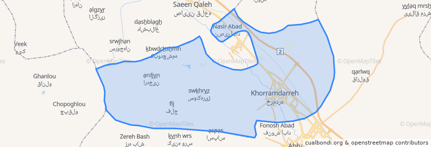 Mapa de ubicacion de دهستان خرمدره.