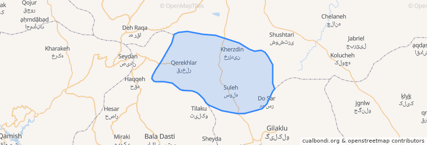 Mapa de ubicacion de دهستان خسروآباد.