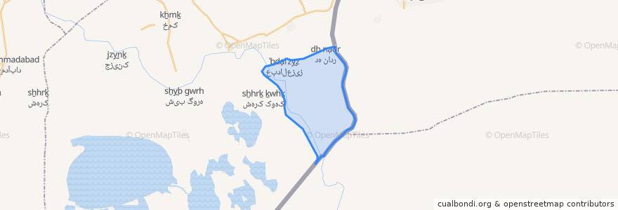 Mapa de ubicacion de دهستان خواجه احمد.