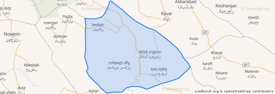 Mapa de ubicacion de دهستان خواجه‌ای.