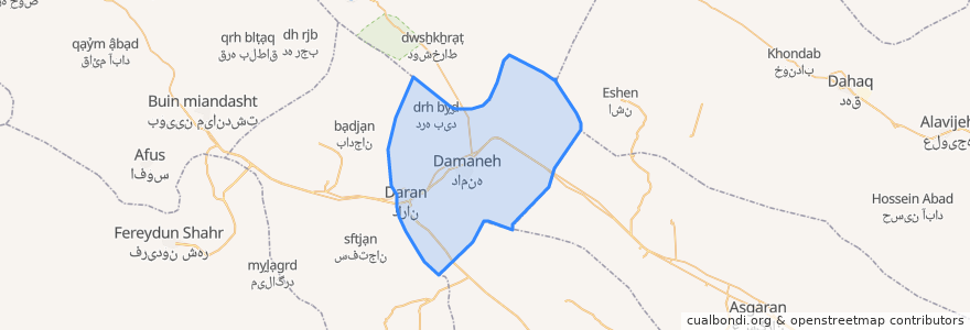 Mapa de ubicacion de دهستان دالانکوه.